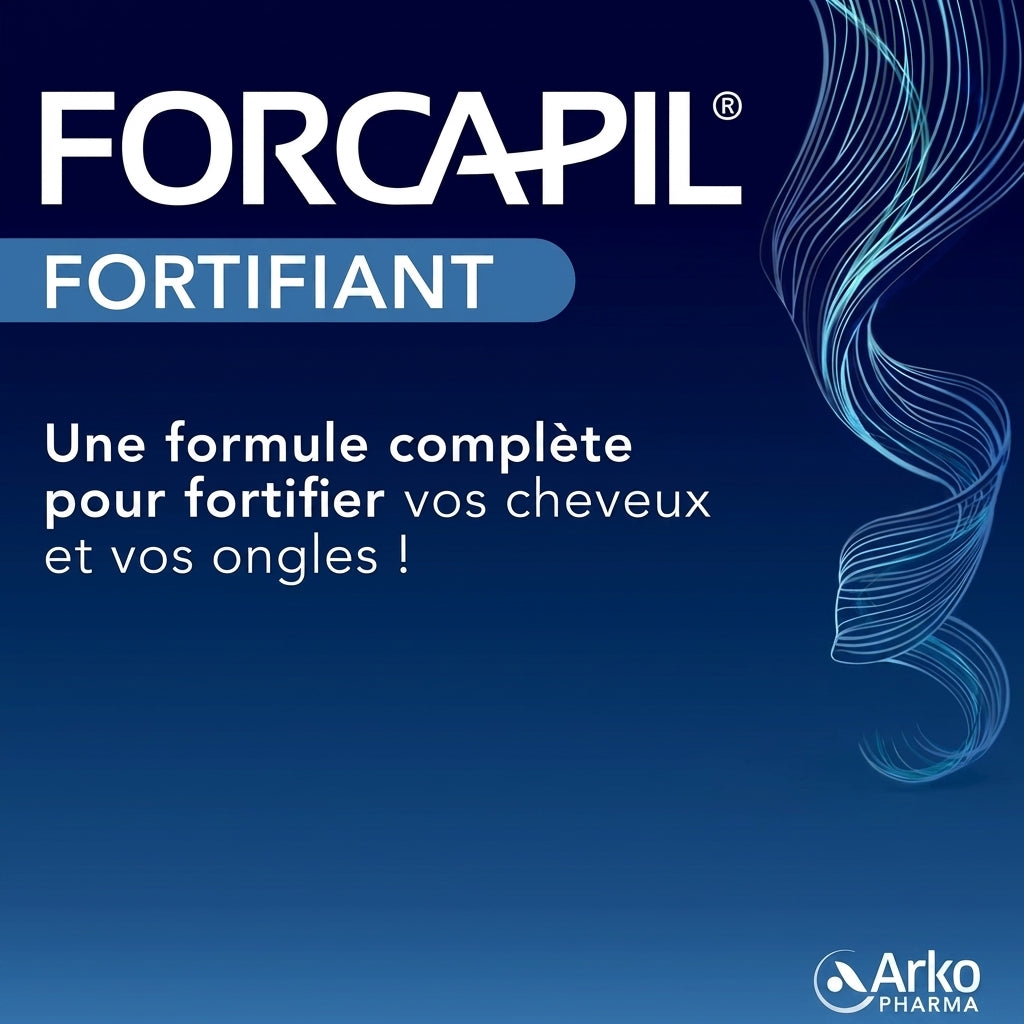 FORCAPIL® FORTIFIANT CHEVEUX ET ONGLES 180 GÉLULES = 60 GÉLULES OFFERTES