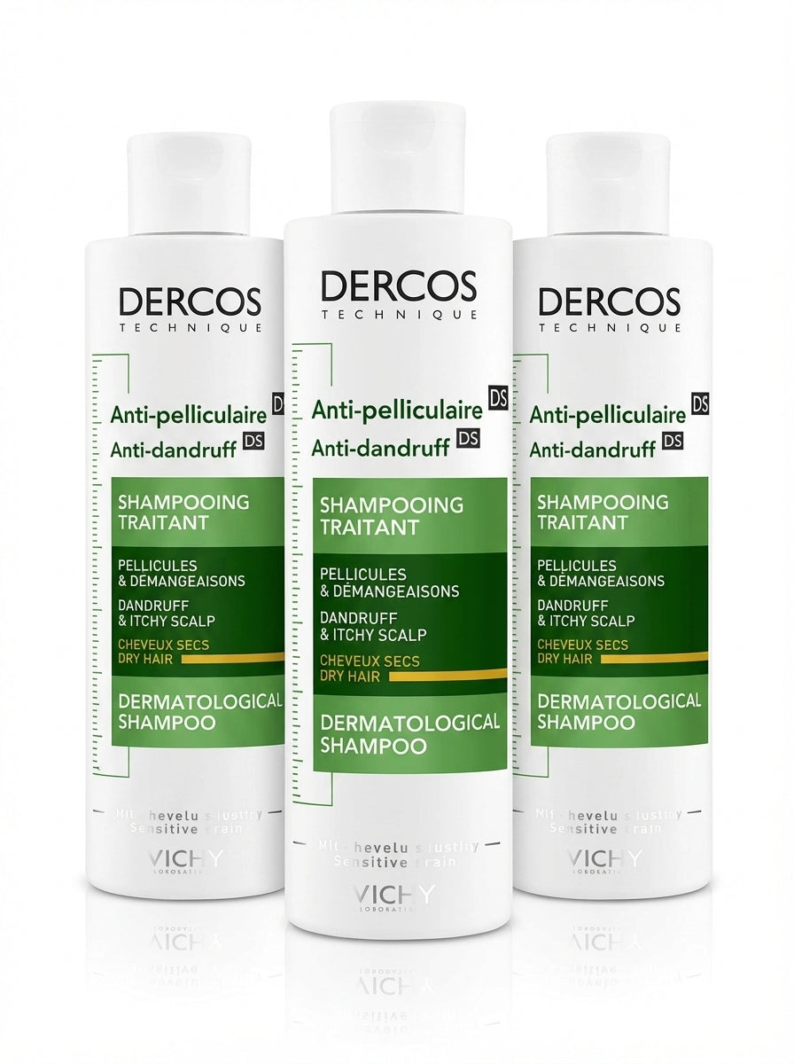 DERCOS SHAMPOOING ANTI-PELLICULAIRE DS CHEVEUX SECS 200 ML