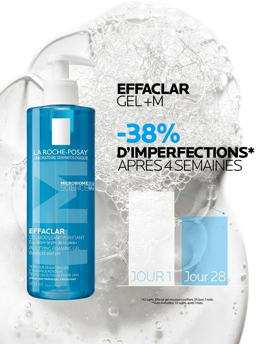 LA ROCHE-POSAY EFFACLAR GEL MOUSSANT - 400 ML
