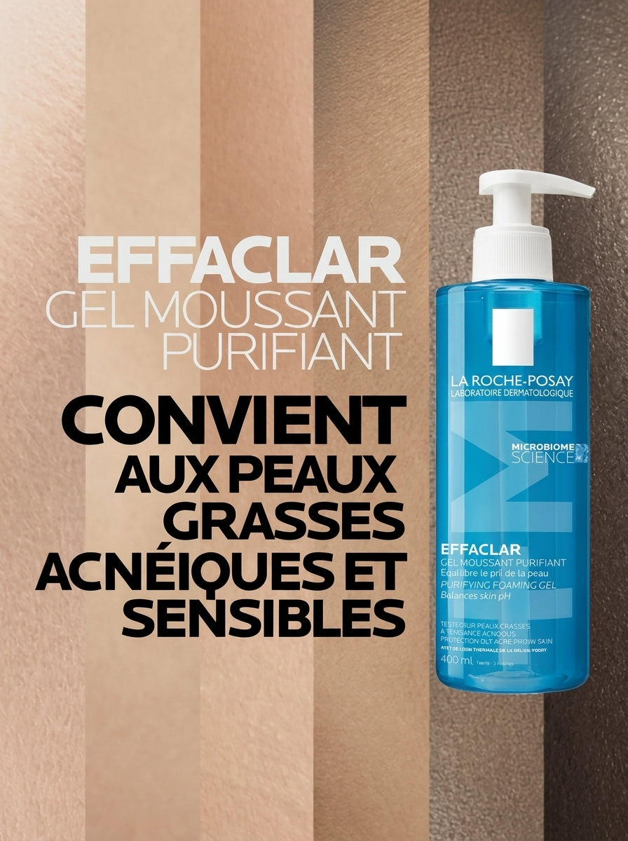 LA ROCHE-POSAY EFFACLAR GEL MOUSSANT - 400 ML