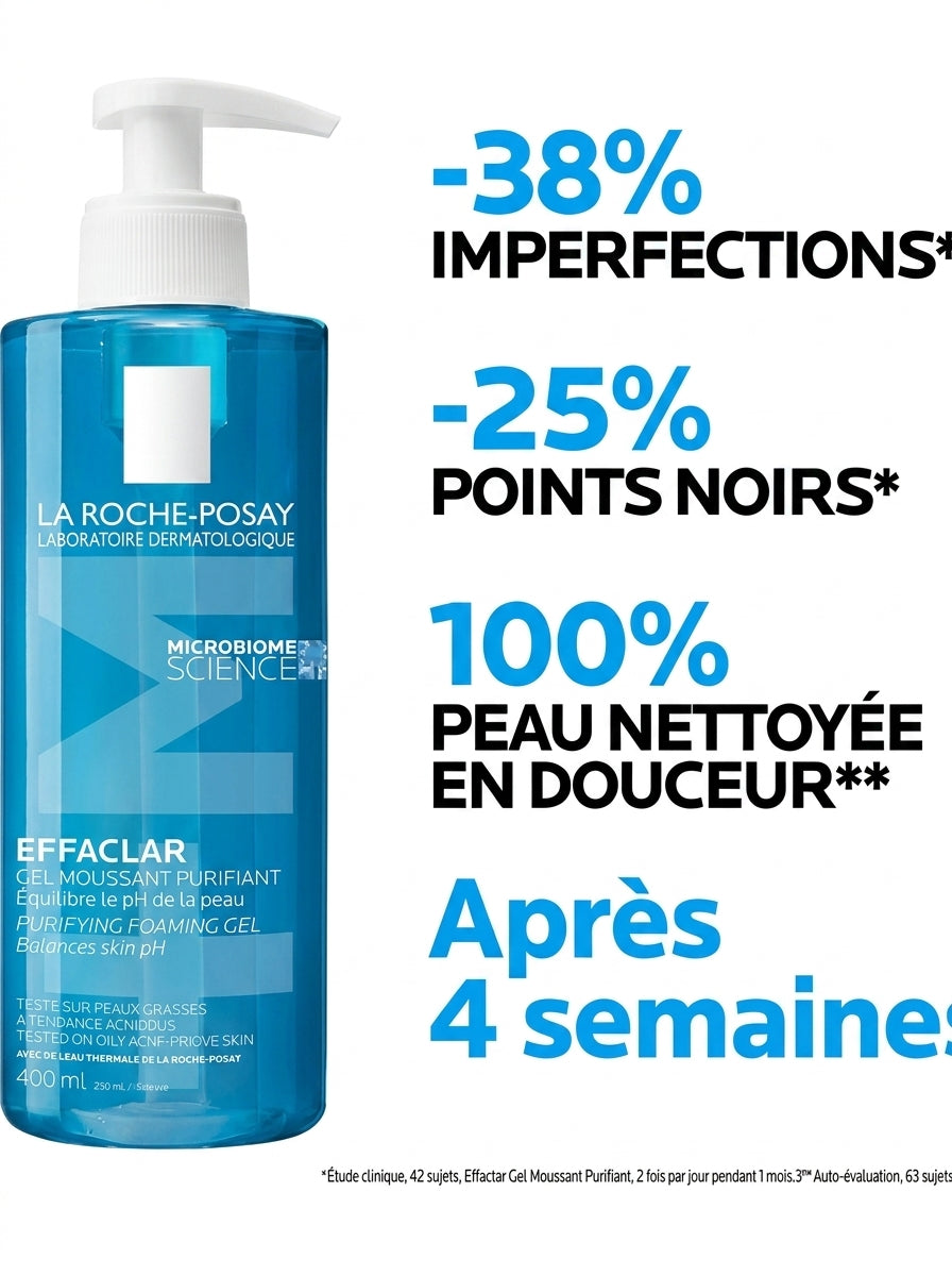 LA ROCHE-POSAY EFFACLAR GEL MOUSSANT - 400 ML