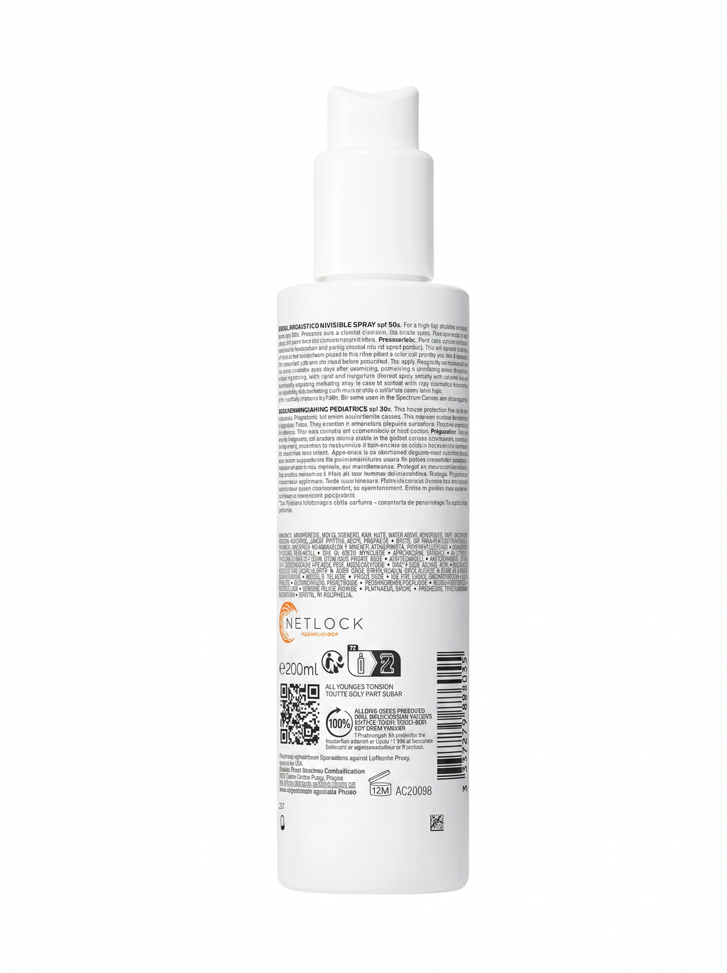 LA ROCHE-POSAY ANTHELIOS UVMUNE 400 DERMO-PEDIATRICS SPRAY INVISIBLE SPF50+ - 200 ML
