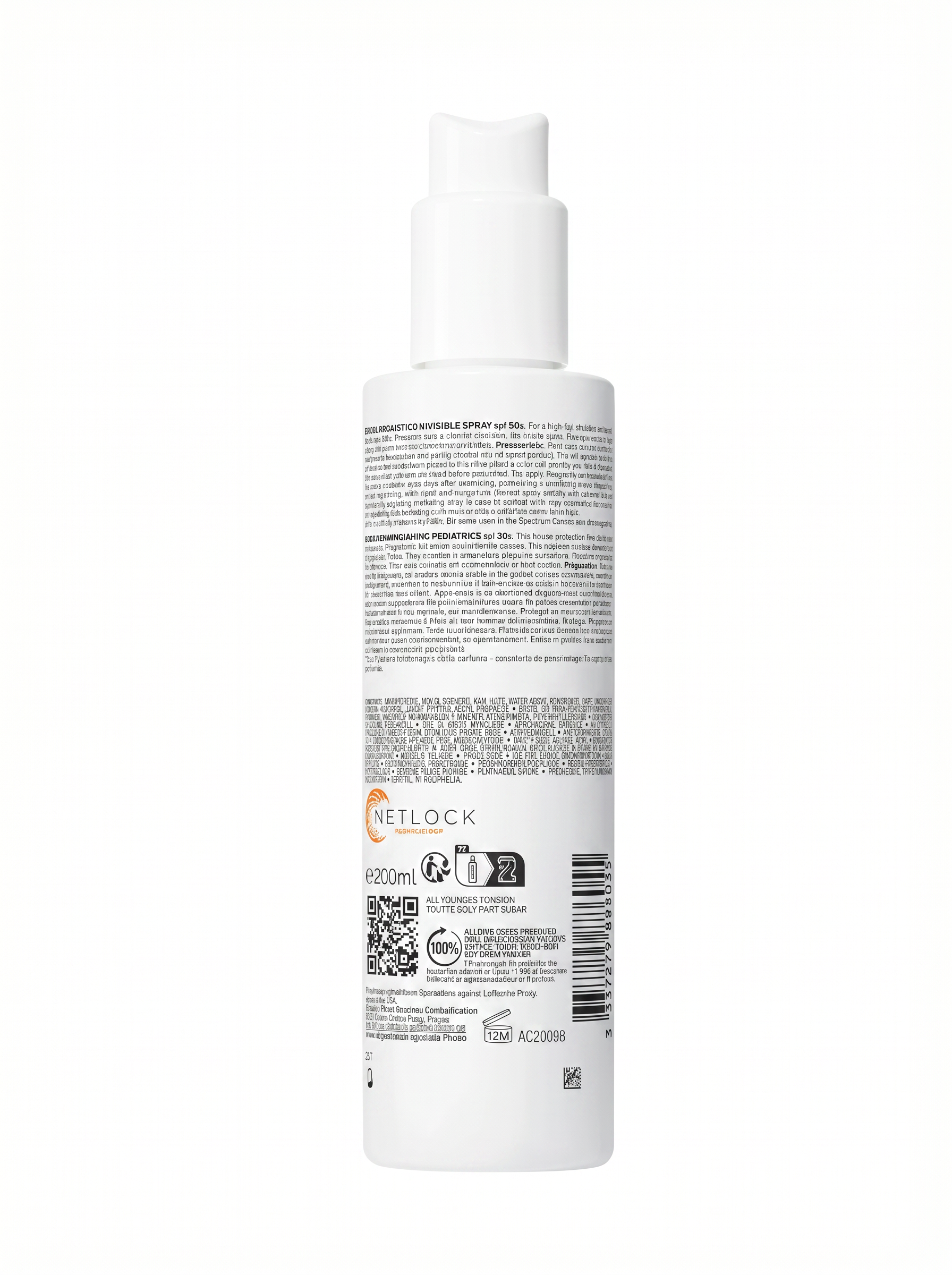 LA ROCHE-POSAY ANTHELIOS UVMUNE 400 DERMO-PEDIATRICS SPRAY INVISIBLE SPF50+ - 200 ML