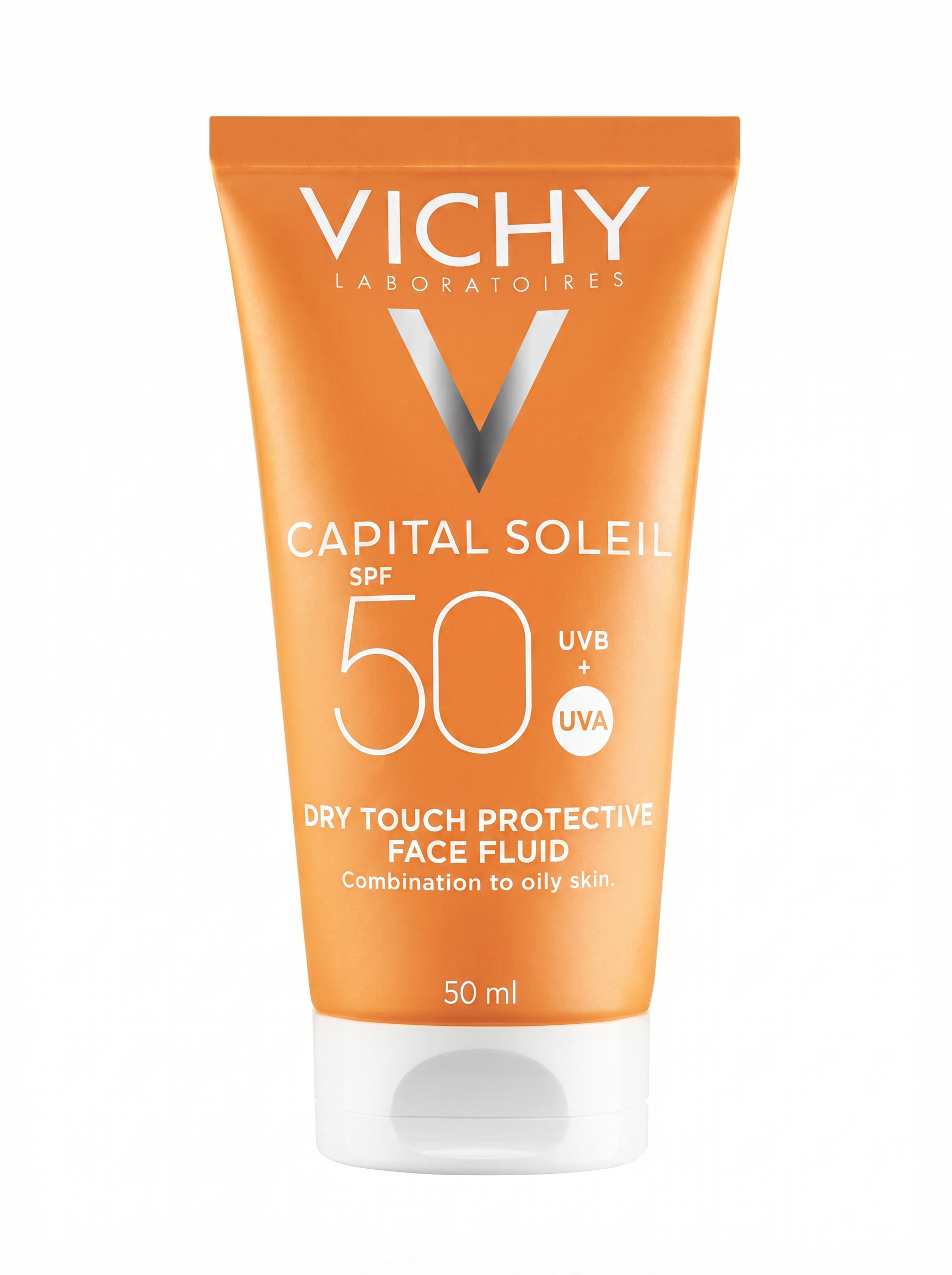 VICHY CAPITAL SOLEIL ÉMULSION ANTI-BRILLANCE TOUCHER SEC SPF50+ PEAU MIXTE À GRASSE 50 ML = APRÈS-SOLEIL 100 ML OFFERT