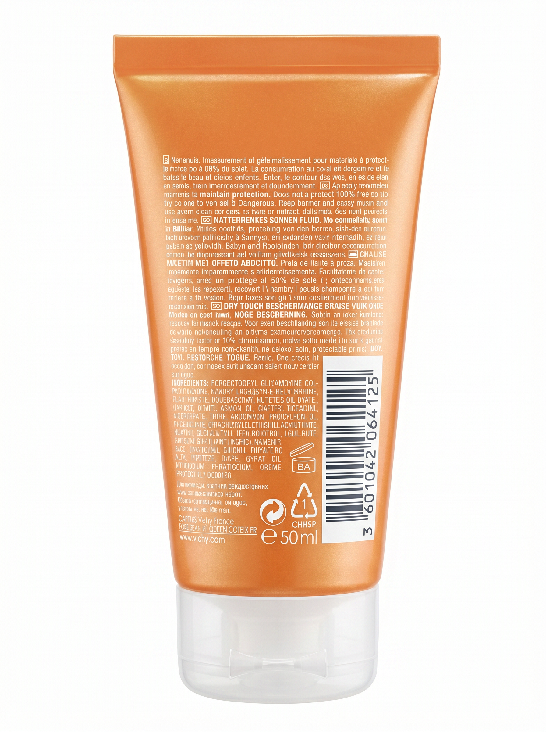 VICHY CAPITAL SOLEIL ÉMULSION ANTI-BRILLANCE TOUCHER SEC SPF50+ PEAU MIXTE À GRASSE 50 ML = APRÈS-SOLEIL 100 ML OFFERT